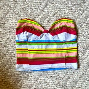 Motel Rocks Striped Crop Top